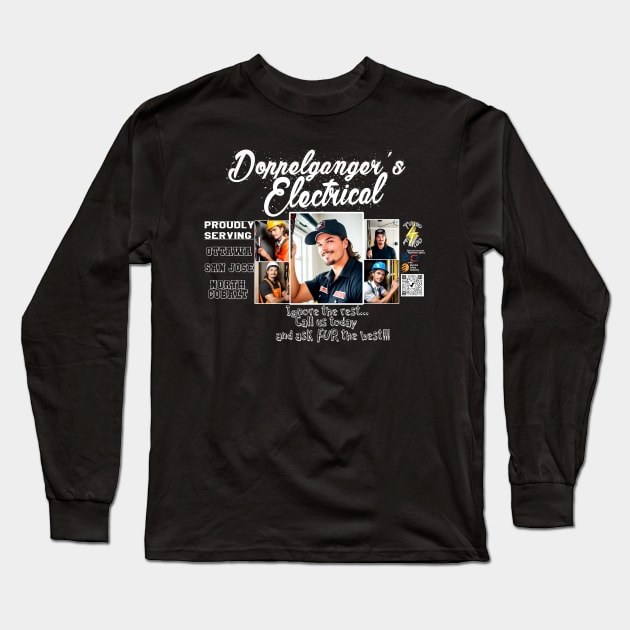 Doppelganger's Electrical Long Sleeve T-Shirt by Jaymz Weiss Designz